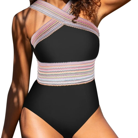 NWT Hilor women's one piece swimwear halter sz.M (8-10) - Picture 1 of 9